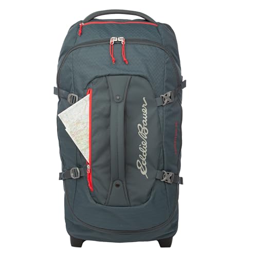 Eddie Bauer Expedition Rolling Duffel Bag with Wheels | Travel | Check-In | Luggage | Rugged | Durable - Storm, 30"