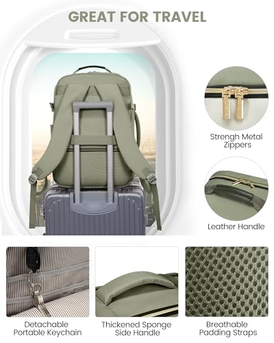 LOVEVOOK 40L Travel Backpack for Women & Men, Airline Approved Carry On Luggage with 3 Packing Cubes, TSA Overnight Bags, Waterproof Personal Item Bag, Weekender Essentials Backpacks fits 17" Laptop