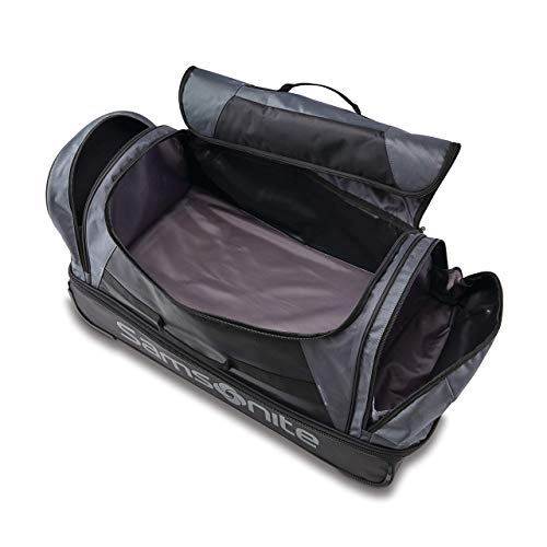 Samsonite Andante 2 Wheeled Duffel Bag – 32-Inch Durable Rolling Luggage with Inline Skate Wheels, Push-Button Handle & Spacious Compartments – Travel-Friendly and Lightweight - Riverrock/Black