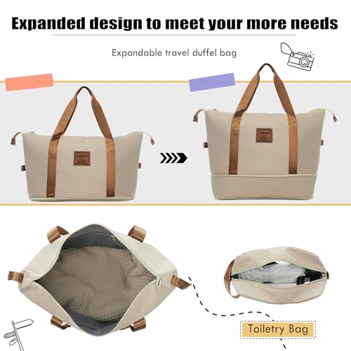 Merax Softside Luggage Set, 5 Piece Expandable Travel Suitcase Set with Carry-On Luggage,Spinner Wheels and TSA Lock,Lightweight Travel Suitcases.22/26"/30"(khaki)