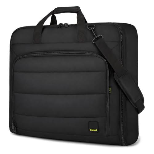 Travel Garment Bag for Women,Lightweight Puffy Carry on Garment Bag for Hanging Clothes,44.7'' Waterproof Travel Suit Bag with Shoulder Strap,2 in 1 Foldable Duffle Bag,Black