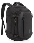 BAGSMART Travel Backpack Carry on Flight Approved, 28L Lightweight Backpack Fits 17.3 Inch Laptop for Men Women, Water Resistant Personal Item Travel Bag with USB Charging Port, Black