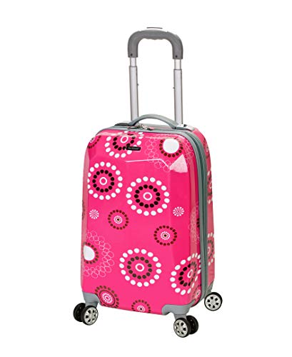 Rockland Vision Hardside Spinner Wheel Luggage, Carry-On 20", Pink Pearl