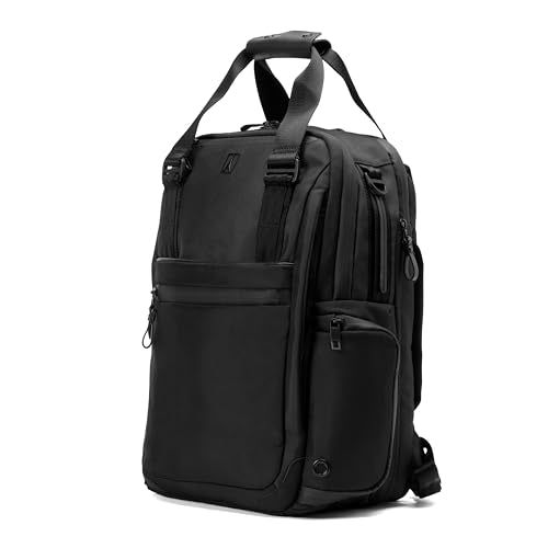 Travelpro Altitude Medium Expandable Travel Laptop Backpack 25-30L, 16 Inch Laptop, Water Resistant, Work, Business, Men and Women, Jet Black