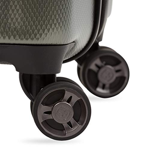 SwissGear 7272 Energie Expandable Hardside Luggage with Spinner Wheels and TSA Lock, Gunmetal, Checked-Large 27-Inch