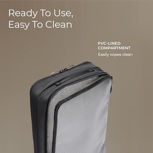 Briggs & Riley Double-Sided Packing Cube for Travel - Essential Pack Accessories for Women & Men, Luggage & Suitcase Organizer Bag for Clothes, Versatile Design - Travel Essentials, Black