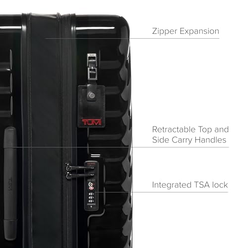 TUMI - 19 Degree Large Expandable Checked Luggage - 4-Wheels - Durable Hard Shell Zipper Expansion Checked Bag - Suitcase - Black