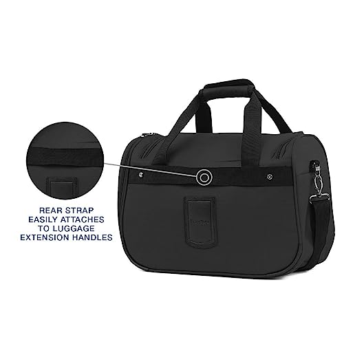 Travelpro Maxlite 5 Softside Lightweight Underseat Carry-On Travel Tote, Overnight Weekender Bag, 18-Inch — Black