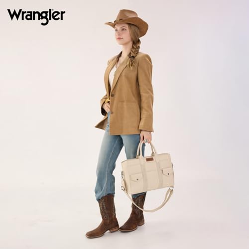 Wrangler Work Tote Bag for Men and Women Business Teacher Bag Large Capacity Briefcase Handbag Messenger Bag with Adjustable Strap and Multi Pockets WG484-8119TN
