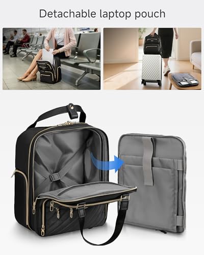 LUGGEX Underseat Carry On Luggage and 6 Set Packing Cubes Bundle – Travel Essentials