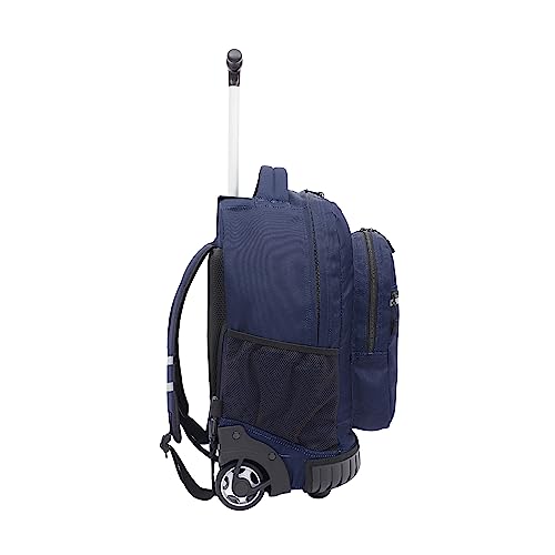 Travelers Club 18" Rolling Backpack with Shoulder Straps, Navy Blue