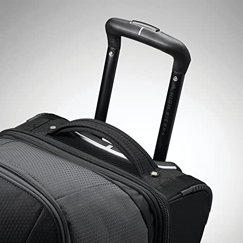 High Sierra 22” Wheeled Rolling Duffle Bag, Lightweight and Durable Weekender Travel Duffle bag with Recessed telescoping pull handle, 50L Capacity, Mercury/Black