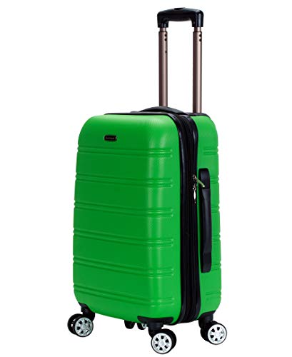 Rockland Melbourne Hardside Expandable Spinner Wheel Luggage, Carry-On 20", Green