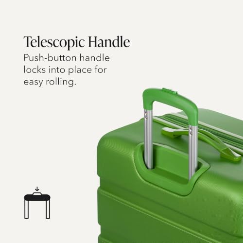 SwissGear 7366 Signature Hardside Expandable Luggage with Spinner Wheels, TSA Lock, Green, Checked-Large 27-Inch