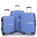 Tripcomp Luggage 3 Piece Sets Suitcase Set with Double Spinner Wheels, Lightweight Carry On Hardside Travel Luggage with TSA Lock, (20/24/28) (Purplish Blue)
