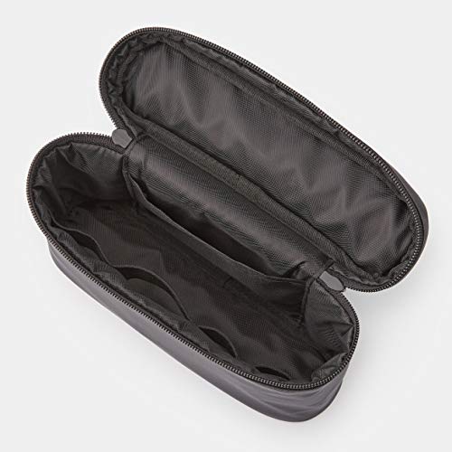 MUJI 02869076 Nylon Pouch with Handle, Thin, Black, Approx. 4.9 x 8.1 x 2.4 inches (12.5 x 20.5 x 6 cm)