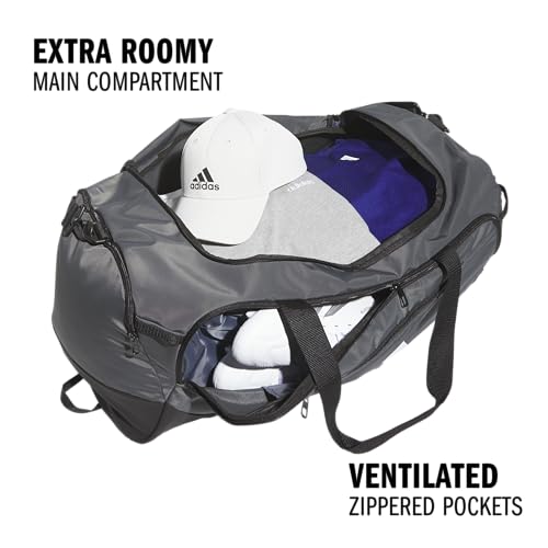 adidas Defender 5 Duffel Bag for Sports, Gym and Travel, Team Dark Grey, OSFA