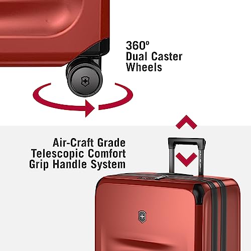 Victorinox Spectra 3.0 Expandable Large Case - Modern Hardside Luggage - Rolling Suitcase with Spinner Wheels - Holds Travel Accessories - 103 Liters, Red