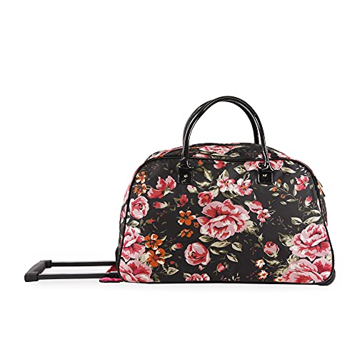 BEBE Women's Rolling Duffel, Dark Rose