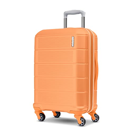 American Tourister Stratum 2.0 Expandable Hardside Luggage with Spinner Wheels, 20-Inch Carry-On, Papaya