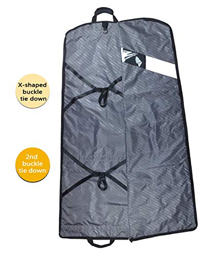 66'' Tri-fold Extra Long Dress Garment Bag, Premium & Breathable Tear-resistant Hanging Suit Cover for Travel and Storage