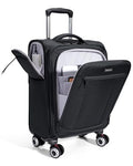ECOHUB Carry On Luggage Airline Approved, 21 Inch Height Softside Carry On Suitcase with Spring Shock-Absorbing Spinner Wheels, Lightweight Travel Luggage with TSA Lock, Fits 22x14x9 Carry-On Bag
