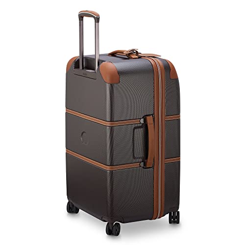 DELSEY PARIS Chatelet Air 2.0 - Hardside Checked Luggage Trunk 26 Inch - TSA Lock- 360° Spinner Wheels - Polycarbonate Travel Suitecase, Chocolate Brown