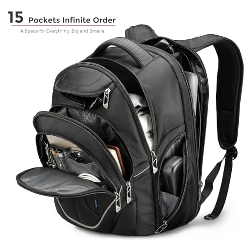 Swissdigital Design TSA Business Laptop Backpack For Men,Travel Backpack With USB Charging Port,College Tech Backpacks With RFID Pockets Presents For Men Fits 15.6 Inch Computer | J16BT-1