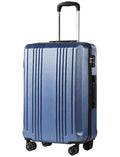 Coolife Luggage PC+ABS Expandable Hardshell Suitcase with TSA Lock, Spinner Checked Lightweight (ice blue, L(28IN))