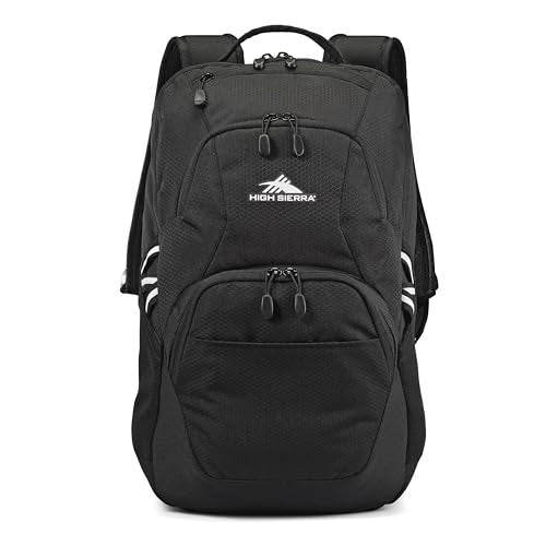 High Sierra Swoop Backpack with Laptop Pocket + Tablet Sleeve, Fits most 17” Laptops, 30L, Black