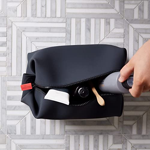 TOOLETRIES The Koby Dopp Kit, Premium Silicone Toiletry Bag for Men, Compact Leak-Resistant Travel Organizer with Heavy-Duty Zipper, Easy-to-Clean Grooming Bag – Original 10” x 6” x 6”, Charcoal