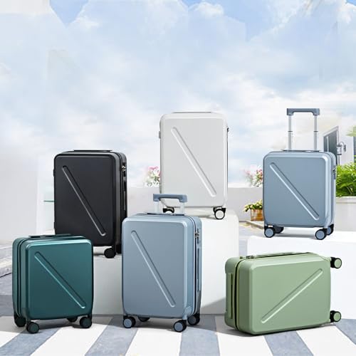 MILADA 20 Inch Carry On Luggage, 22x14x9 Airline Approved Hard Shell Carry On Suitcase with Wheels, TSA Approved Lock, Lightweight Hard Case Travel Luggage, Bamboo Green