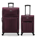 U.S. Traveler Anzio Softside Expandable Luggage with Spinner Wheels, Burgundy, 2-Piece Set (22/30)