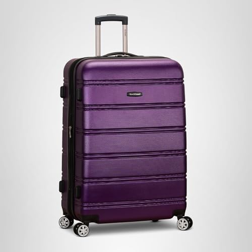 Rockland Melbourne Hardside Expandable Spinner Wheel Luggage, Purple, Carry-On 20 inches