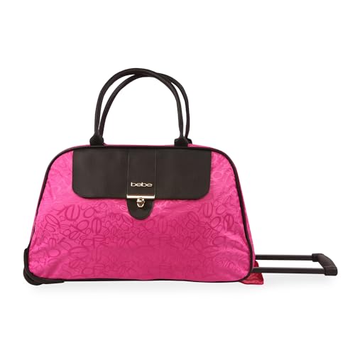 BEBE Marlene 22" Rolling Duffel, Bebe Tossed Fuchsia