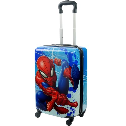FUL Marvel Spider-Man Kids Suitcase for Boys and Girls | 21" Kids Carry On Luggage | Hardshell Rolling Suitcase with 360° Spinner Wheels | Airline Approved