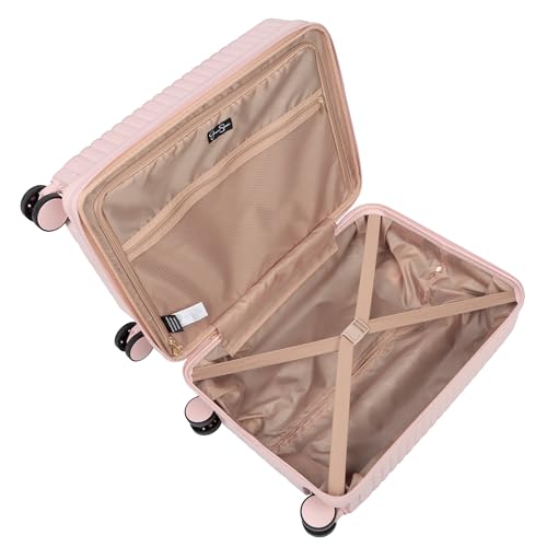 Jessica Simpson Abilene 20" Expandable 8-Wheel Spinner Carry On Luggage Suitcase, Peachy Keen