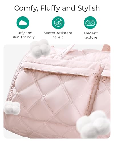 BAGSMART Garment Duffel Bag, Convertible 2-in-1 Puffy Water-Resistant Carry-On with Shoe Compartment (A-Khaki)
