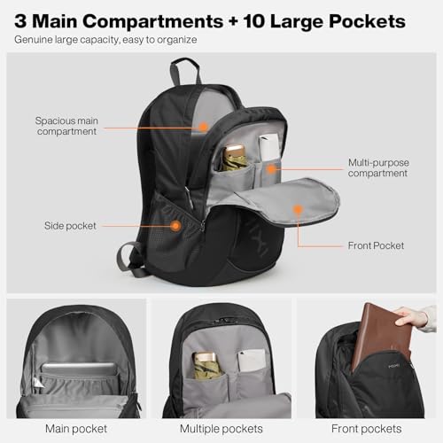 mixi 20 Inch Carry On Luggage with Cup Holder and 21 Inch Ultra Lightweight Travel Backpack as a set
