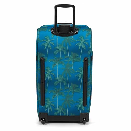 EASTPAK Tranverz L – 121L Large Soft Sided Checked Luggage, Dual Compartments, TSA Lock, Compression Straps & Smooth Inline Wheels, Brize Tree Navy