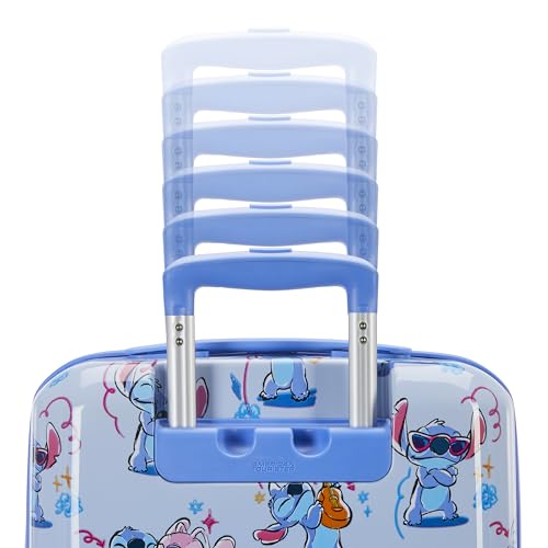 American Tourister STITCH CARRY-ON SPINNER Luggage - Airline Approved, Durable Hardshell with RightHeight Adjustable Handle - Expands 1.5in - Roll Confidentially with Dual 360 Spinner Wheels