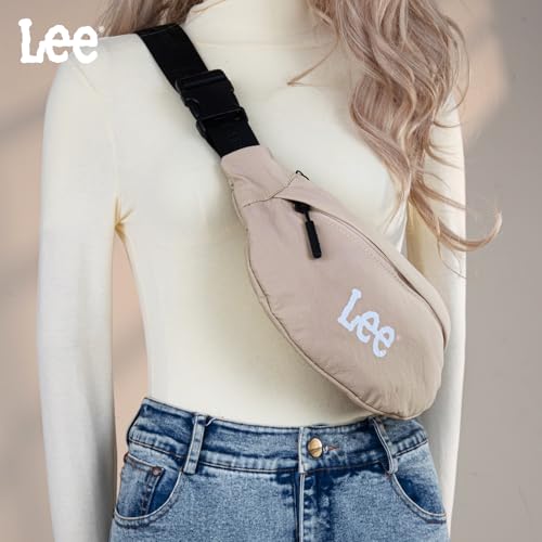 Lee Fanny Packs for Women Water-Resistant Crossbody Bag Lightweight Waist Pack for Travel & Everyday Use, Khaki/Black