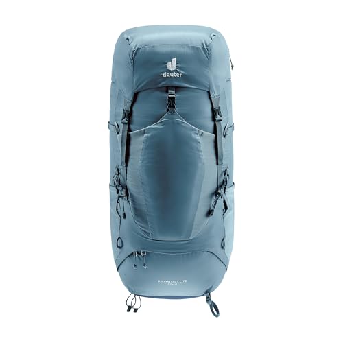 Deuter Unisex Aircontact Lite 50 + 10 L, Lightweight Backpacking & Hiking Backpack for Men & Women, 50 + 10 Liters - Atlantic-Ink