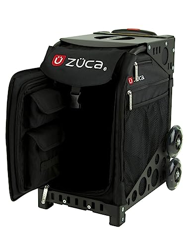 ZÜCA Sport Obsidian Rolling Bag with Green Frame (flashing wheels)