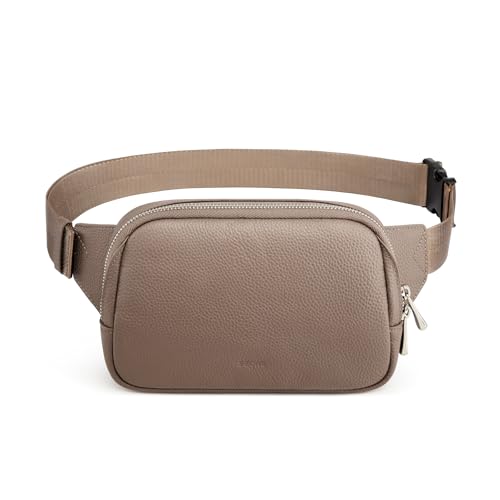 S-ZONE Leather Fanny Pack for Women RFID Blocking Waist Belt Bag Crossbody Purse