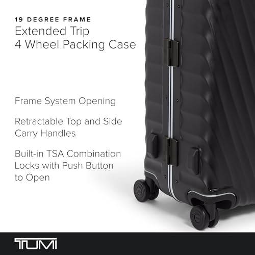 TUMI 19 Degree Frame Extended Trip 4 Wheel Packing Case - Lightweight Suitcase - Hard Shell Luggage - 30.0" X 20.5" X 11.0" - Black Texture