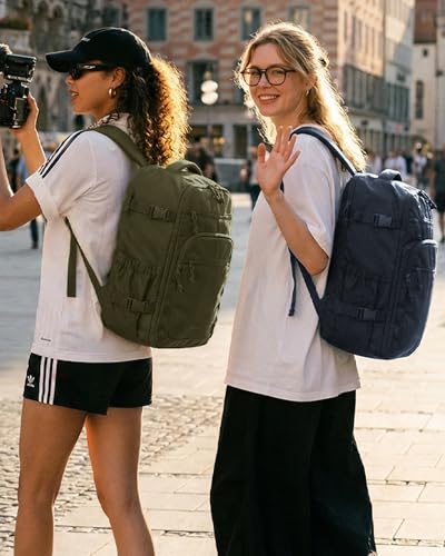 BAGSMART Travel Backpack for Women & Men 17.3 inch Laptop, Flight Approved Carry on Backpack with Shoe bag & 2 Packing Cubes, Water-Resistant Large Business Travel Bag, Weekender Bag - Olive green
