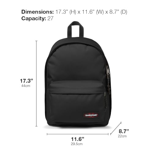 EASTPAK Out Of Office – 31L Backpack with Dual Compartments, 14-inch Laptop Tablet Sleeve, Utility Pocket, Bottle Holder, Ultra Marine