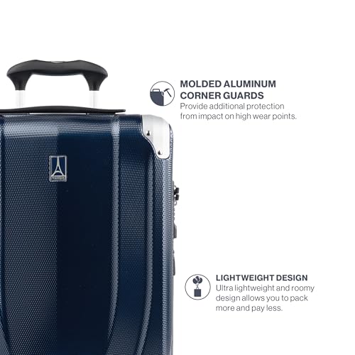 Travelpro Pathways 3 Hardside Expandable Luggage, 8 Spinner Wheels, Lightweight Hard Shell Suitcase, Checked Large 28 Inch, Royal Blue