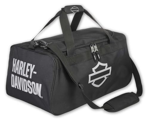 Harley-Davidson Bar & Shield Logo Zipper Rugged Graphic Duffel Bag - Black